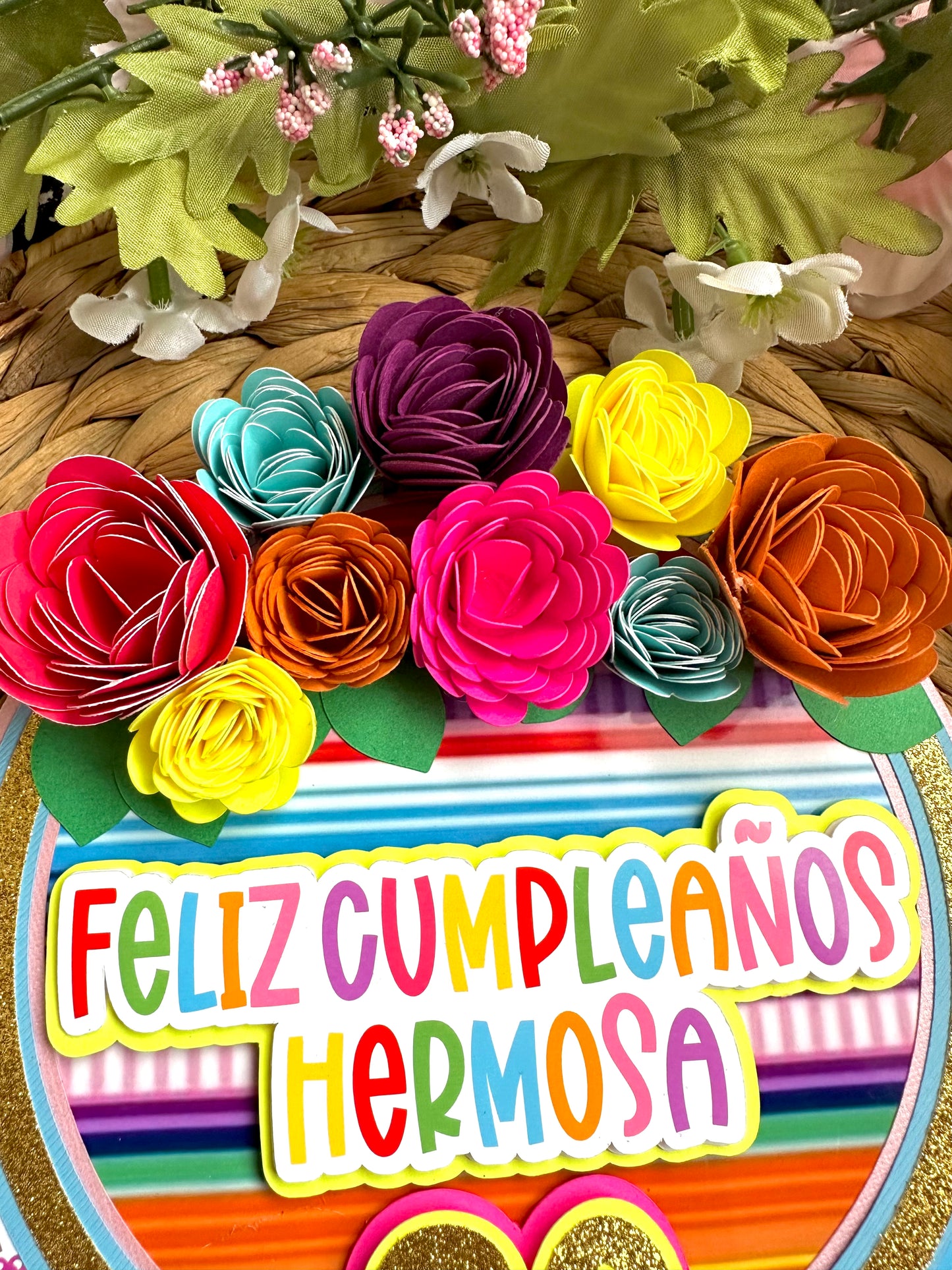 Fiesta Inspired Cake Topper- 3D Personalized-
