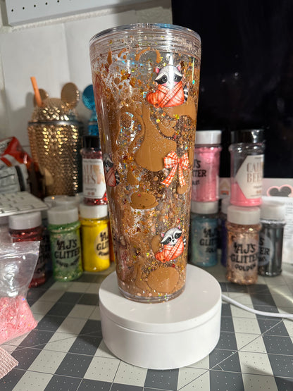 24 oz. Acrylic Customizable Snowglobe Tumbler