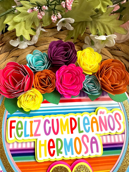 Fiesta Inspired Cake Topper- 3D Personalized-