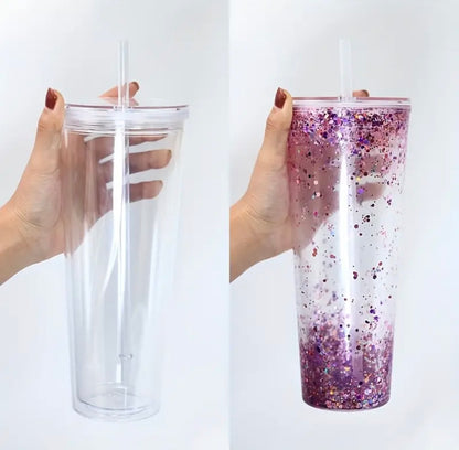 24 oz. Acrylic Customizable Snowglobe Tumbler