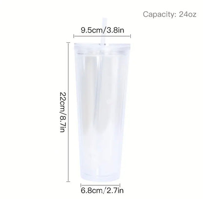 24 oz. Acrylic Customizable Snowglobe Tumbler