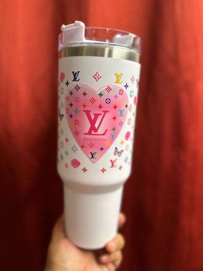 40 oz Stainless Steel Insulated Tumbler with design