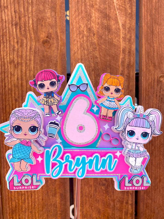3D Personalized Dolls Inspired Cake Topper