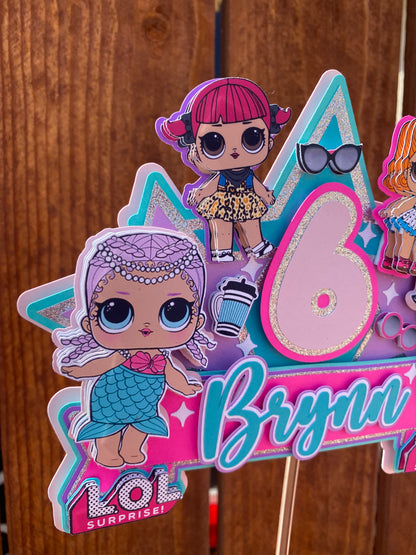 3D Personalized Dolls Inspired Cake Topper