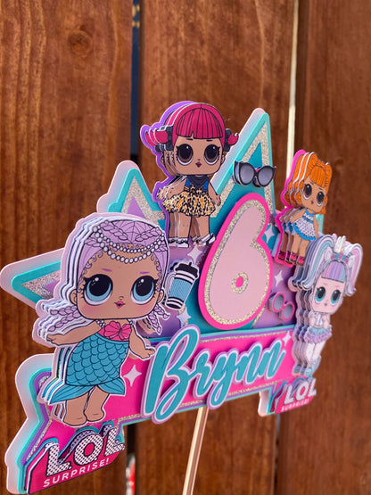 3D Personalized Dolls Inspired Cake Topper