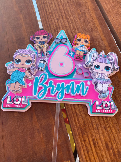 3D Personalized Dolls Inspired Cake Topper
