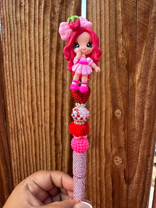 Sweet Strawberry Girl Pen (clay)