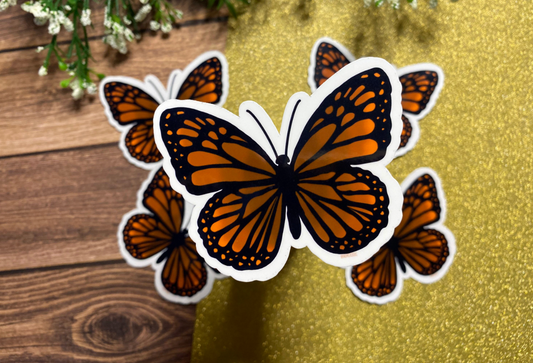 Orange Ombre Butterfly Sticker
