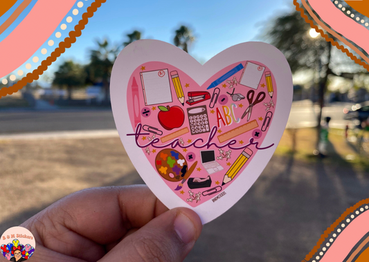 Teacher Heart Sticker