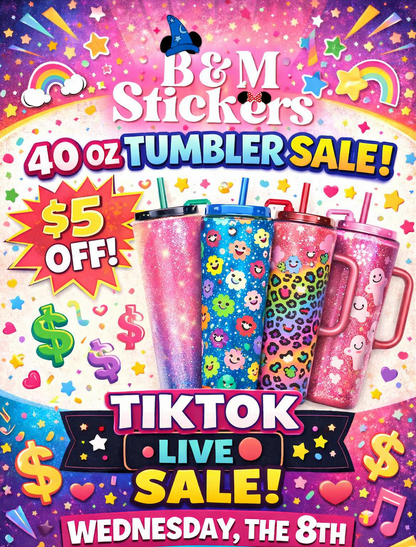 40 oz Stainless Steel Insulated Tumbler with design