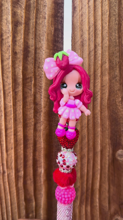 Sweet Strawberry Girl Pen (clay)