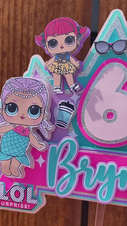 3D Personalized Dolls Inspired Cake Topper